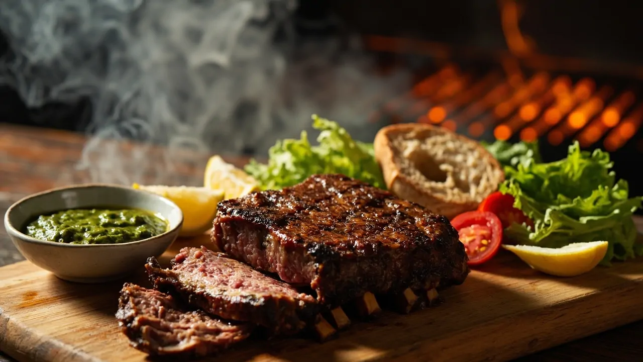 Asado de Tira con Chimichurri