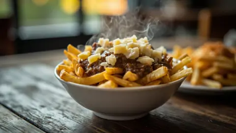 Poutine traditionnelle québécoise