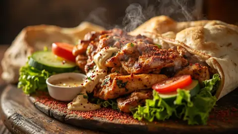 Shawarma de Pollo Libanés