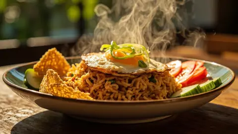 Nasi Goreng Indonesio (Arroz Frito con Pollo)