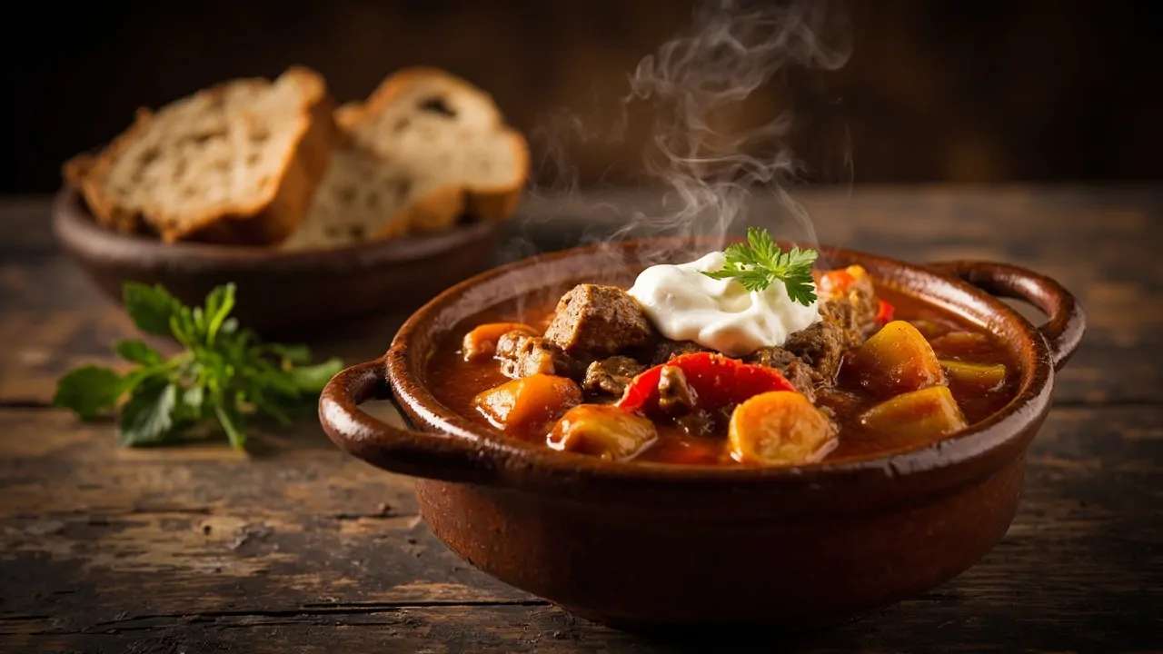 Goulash húngaro tradicional (Gulyás)
