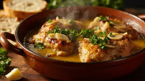 Pollo al Ajillo Casero