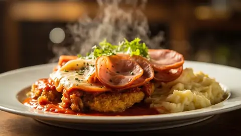 Milanesa a la Napolitana con Puré de Papas