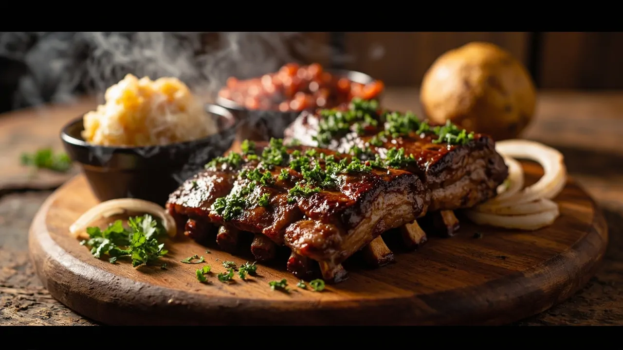Asado de Tira con Chimichurri