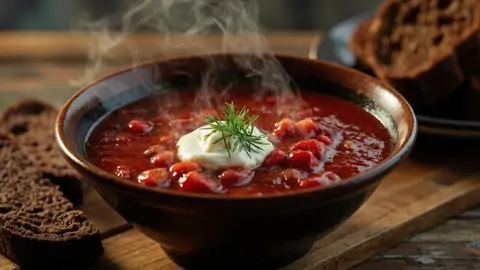 Borscht ucraniano tradicional
