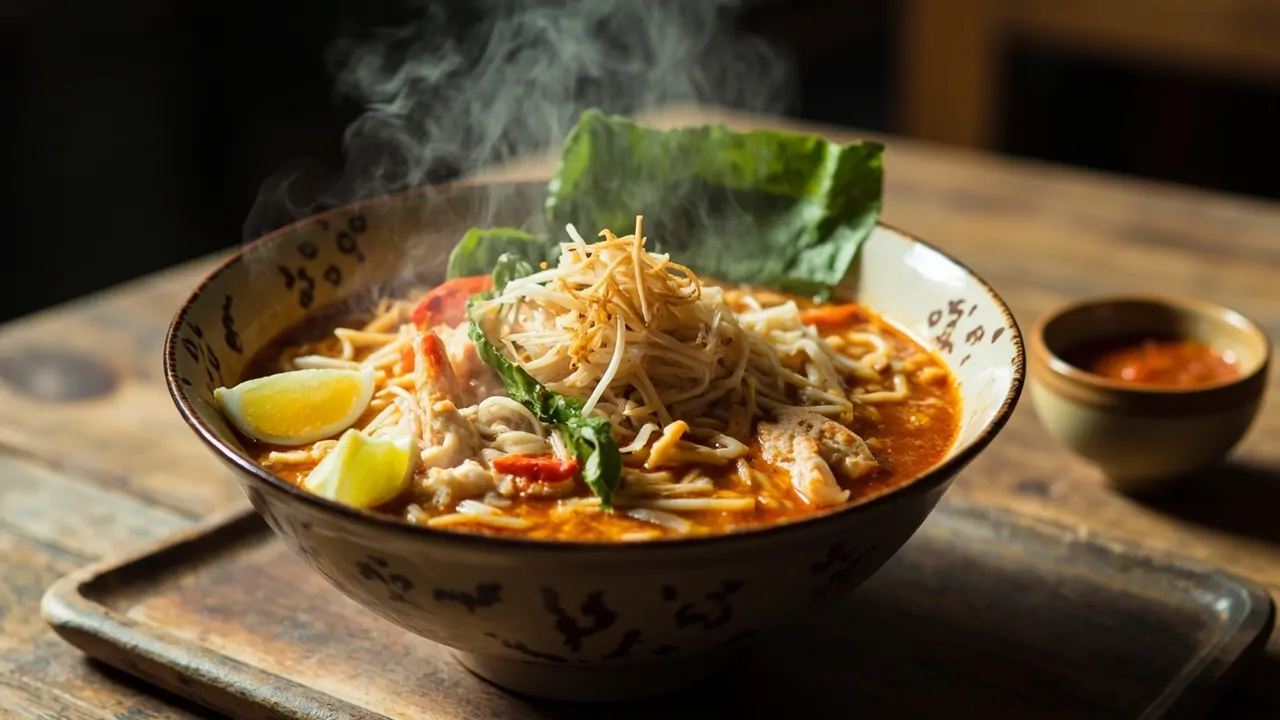 Laksa de Pollo Estilo Singapur