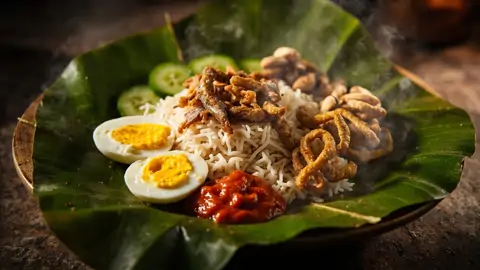 Nasi Lemak (Arroz con Leche de Coco)