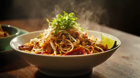 Pad Thai clásico con pollo
