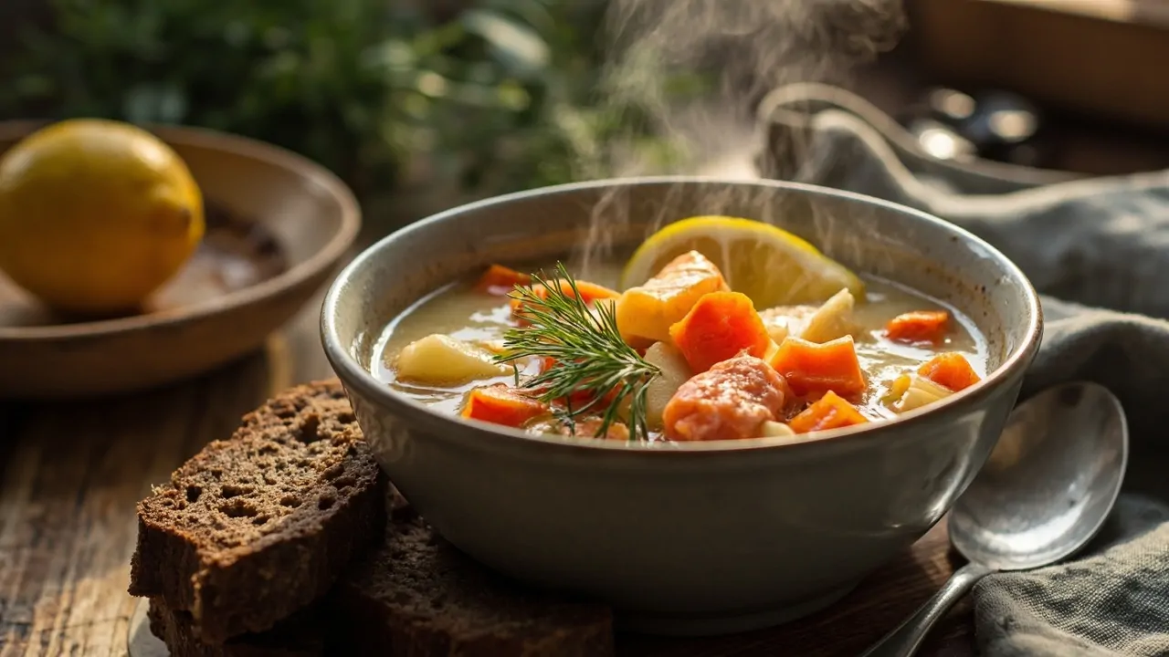 Lohikeitto - Sopa Cremosa de Salmón Finlandesa