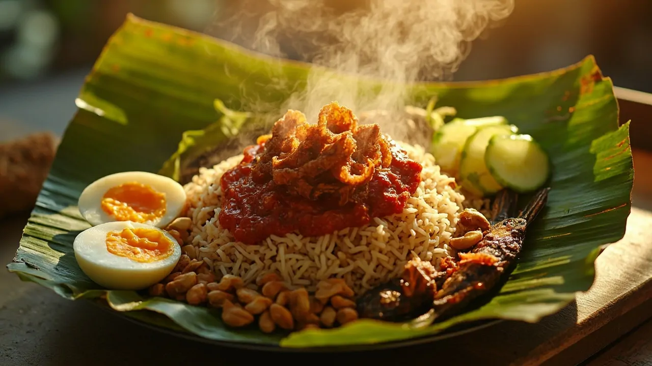 Nasi Lemak Tradicional Malasio