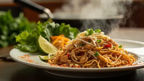 Pad Thai clásico con pollo