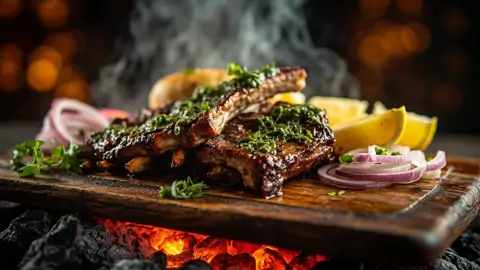 Asado de Tira con Chimichurri