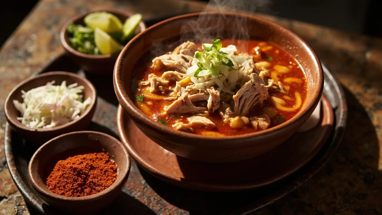 Pozole Rojo de Pollo