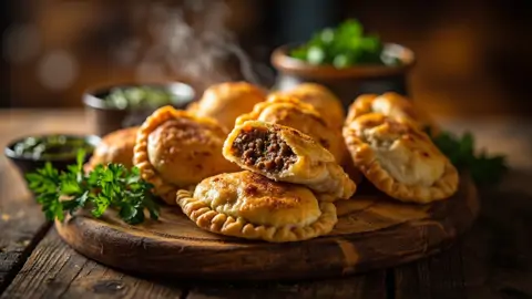 Empanadas argentinas de carne cortada a cuchillo