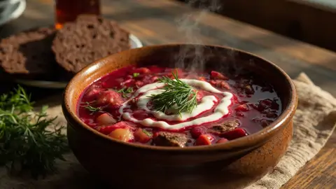Borscht ucraniano tradicional