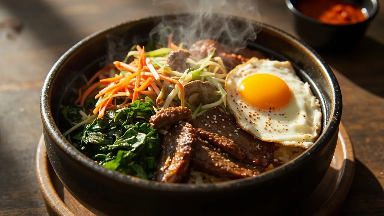 Bibimbap - Arroz con Verduras y Carne