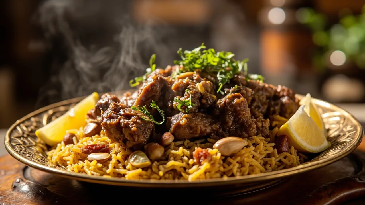 Quzi Iraquí (Cordero Asado con Arroz Especiado)