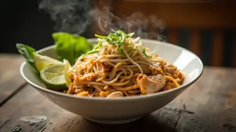 Pad Thai clásico con pollo