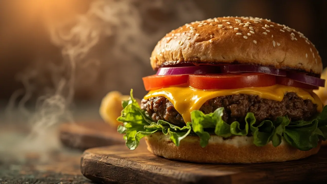 Cheeseburger Clásico Americano Casero