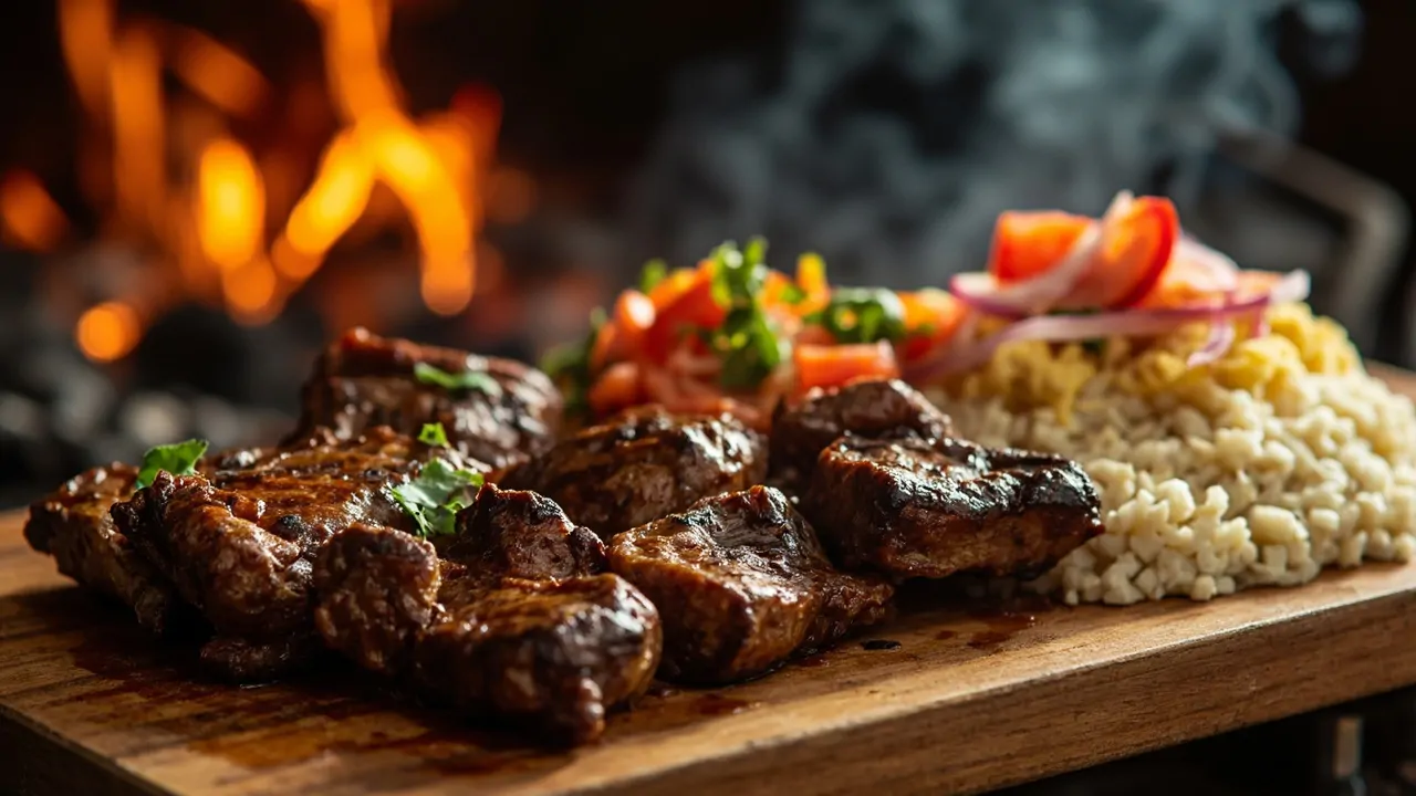 Nyama Choma con Ugali y Kachumbari