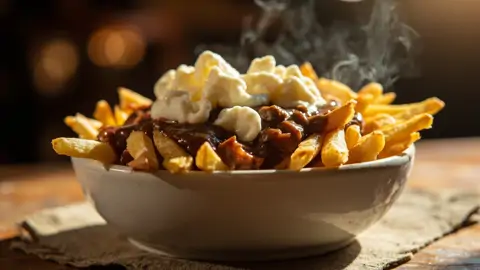 Poutine québécoise traditionnelle