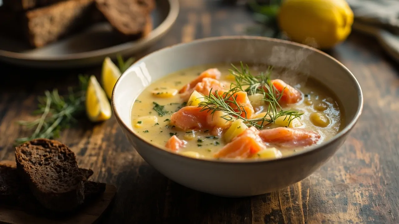 Lohikeitto - Sopa Cremosa Finlandesa de Salmón
