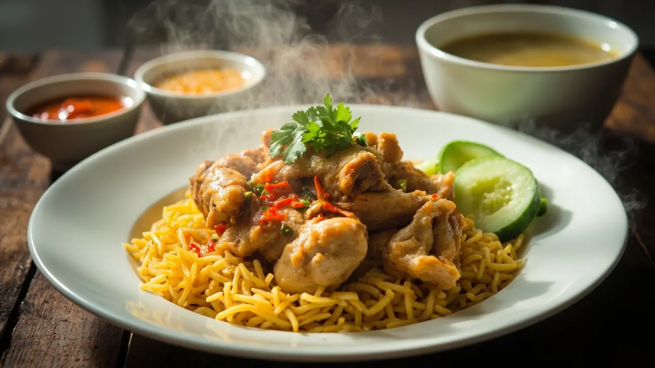 Pollo Hainanese al estilo Singapur