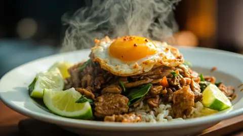 Pad Krapow Moo Saap (Cerdo Picado Tailandés con Albahaca Sagrada)