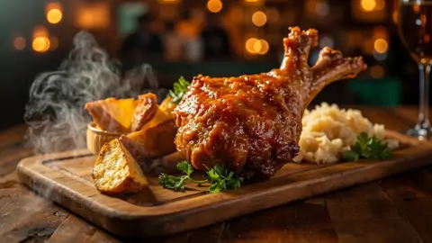 Schweinshaxe Asada al Estilo Bávaro