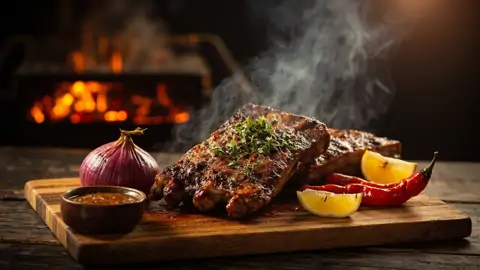 Asado de Tira con Chimichurri