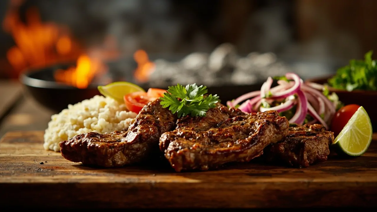 Nyama Choma con Kachumbari y Ugali