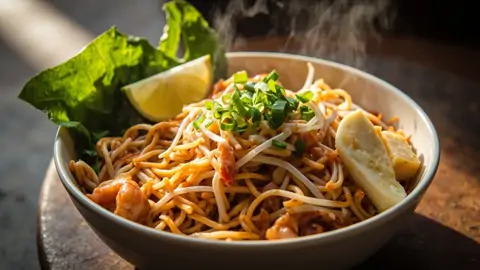 Pad Thai Tradicional con Camarones