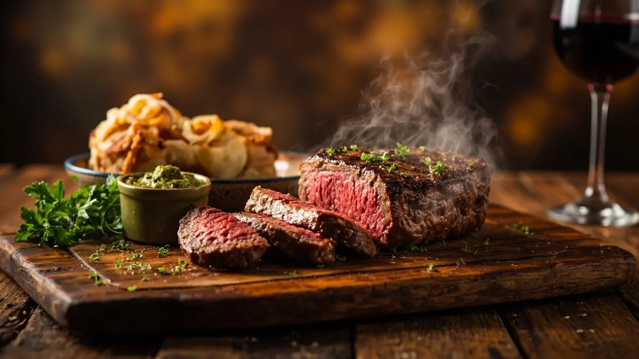 Bife de Chorizo a la Parrilla con Chimichurri