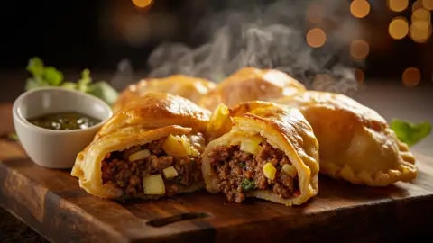 Empanadas argentinas de carne cortada a cuchillo