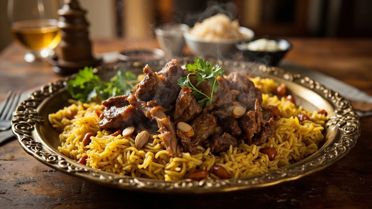 Quzi Iraquí (Cordero Asado con Arroz Especiado)