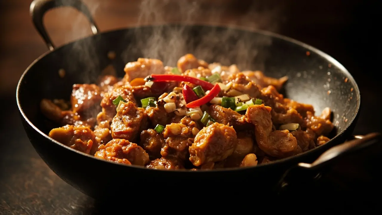 Pollo Kung Pao estilo Sichuan
