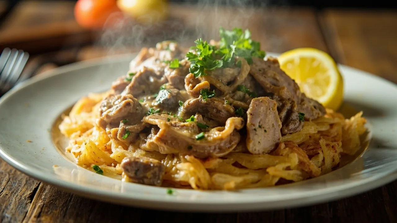 Zürcher Geschnetzeltes con Rösti