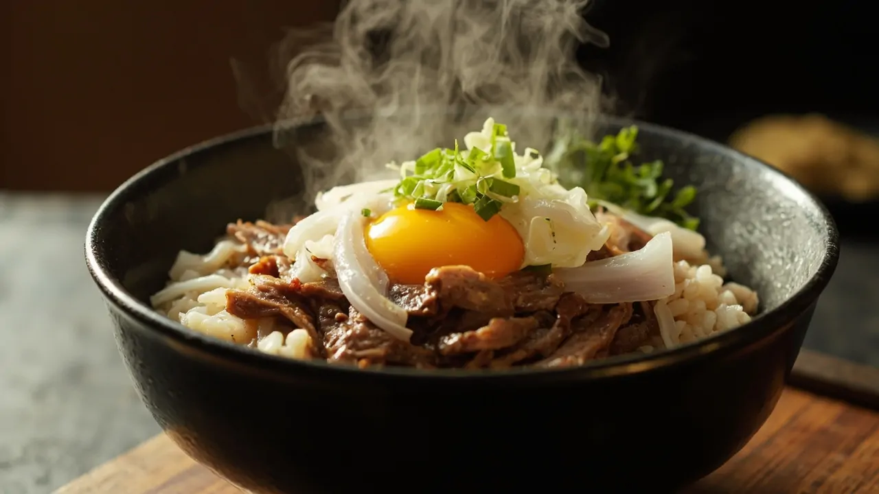 Gyudon (牛丼) - Tazón Japonés de Carne y Arroz