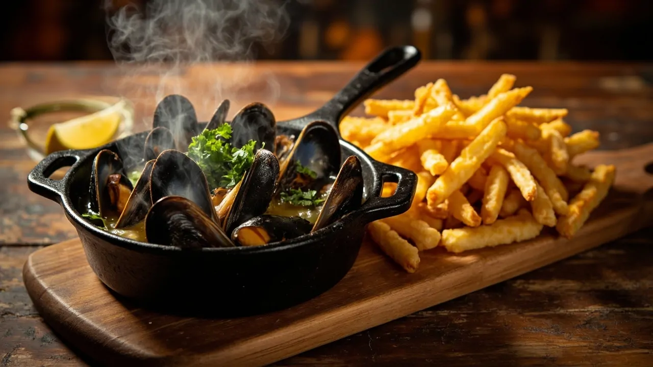 Moules-Frites (Mejillones con Papas Fritas Belgas)