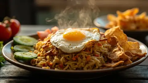 Nasi Goreng Indonesiano (Arroz Frito con Pollo)