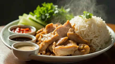 Arroz con Pollo Hainano (Hainanese Chicken Rice)
