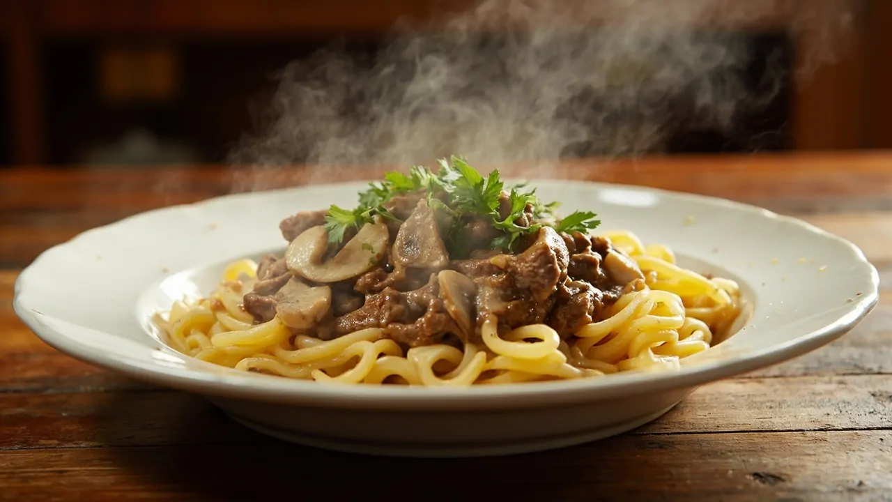 Beef Stroganoff clásico ruso