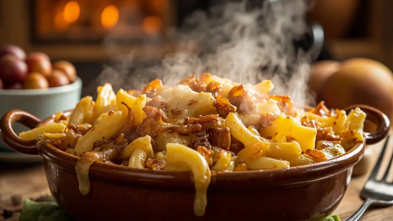 Älplermagronen (Macarrones Alpinos Suizos)