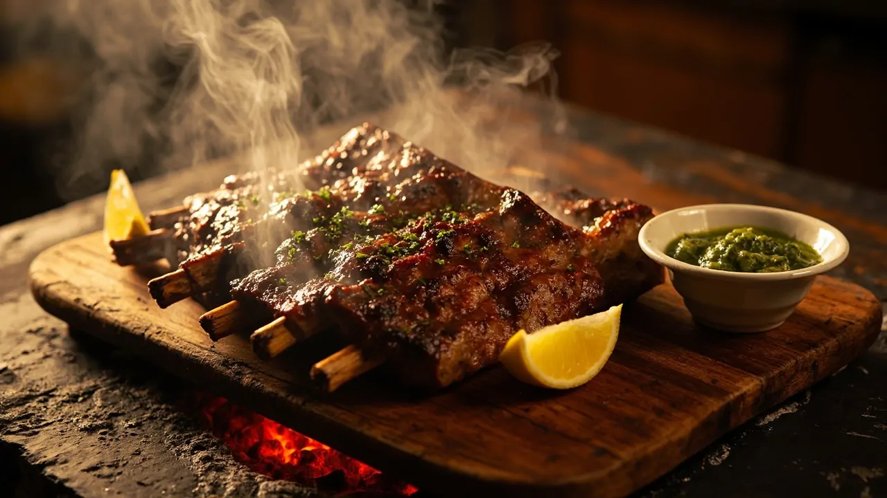 Asado de Tira con Chimichurri