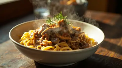 Beef Stroganoff Ruso (Бефстроганов)