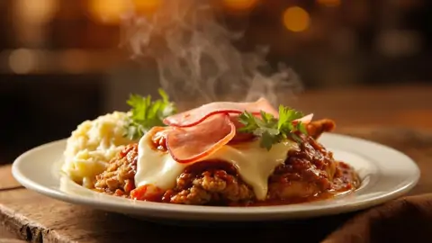 Milanesa a la Napolitana con Puré de Papas