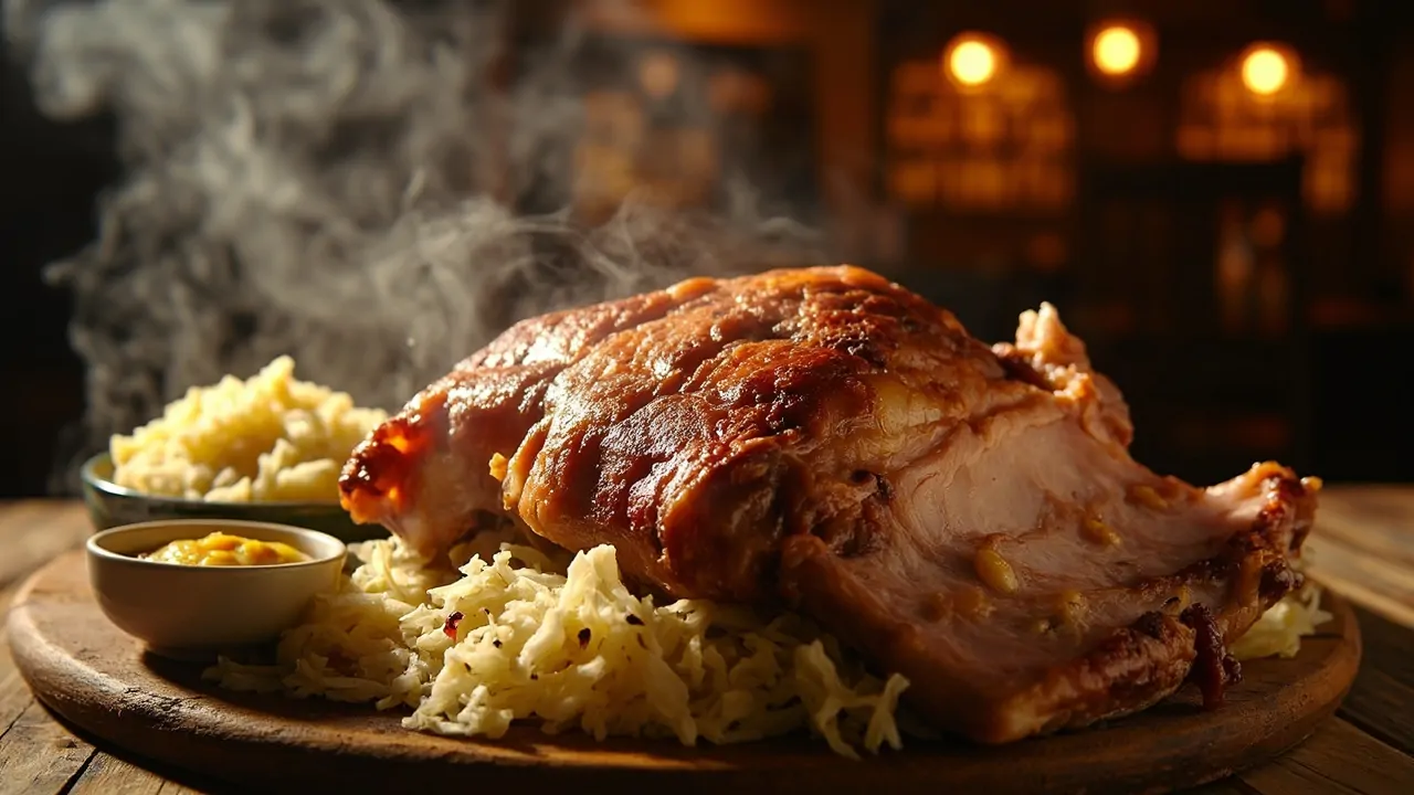 Schweinshaxe Asada al Estilo Bávaro
