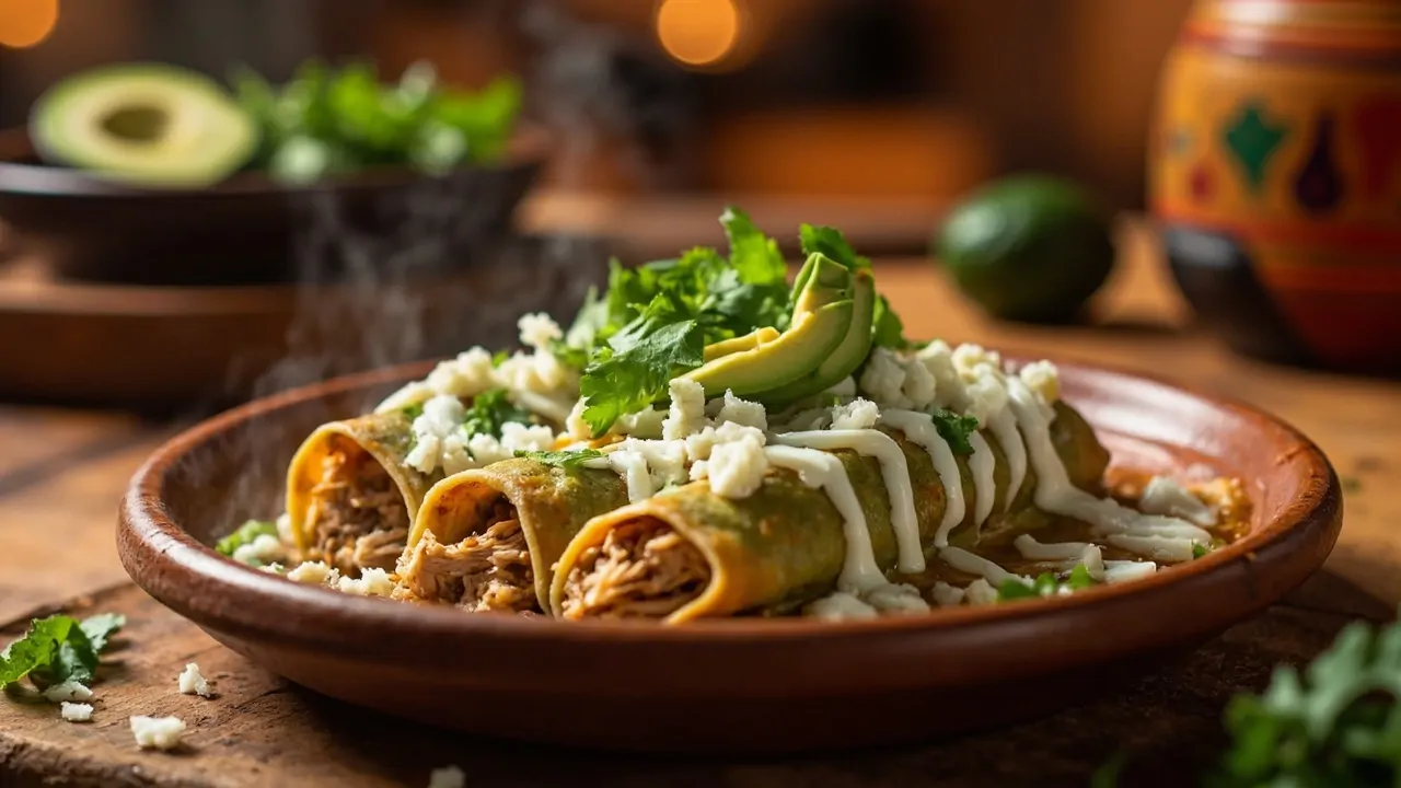 Enchiladas Verdes con Pollo