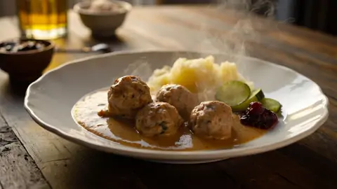 Köttbullar - Albóndigas Suecas con Salsa de Crema