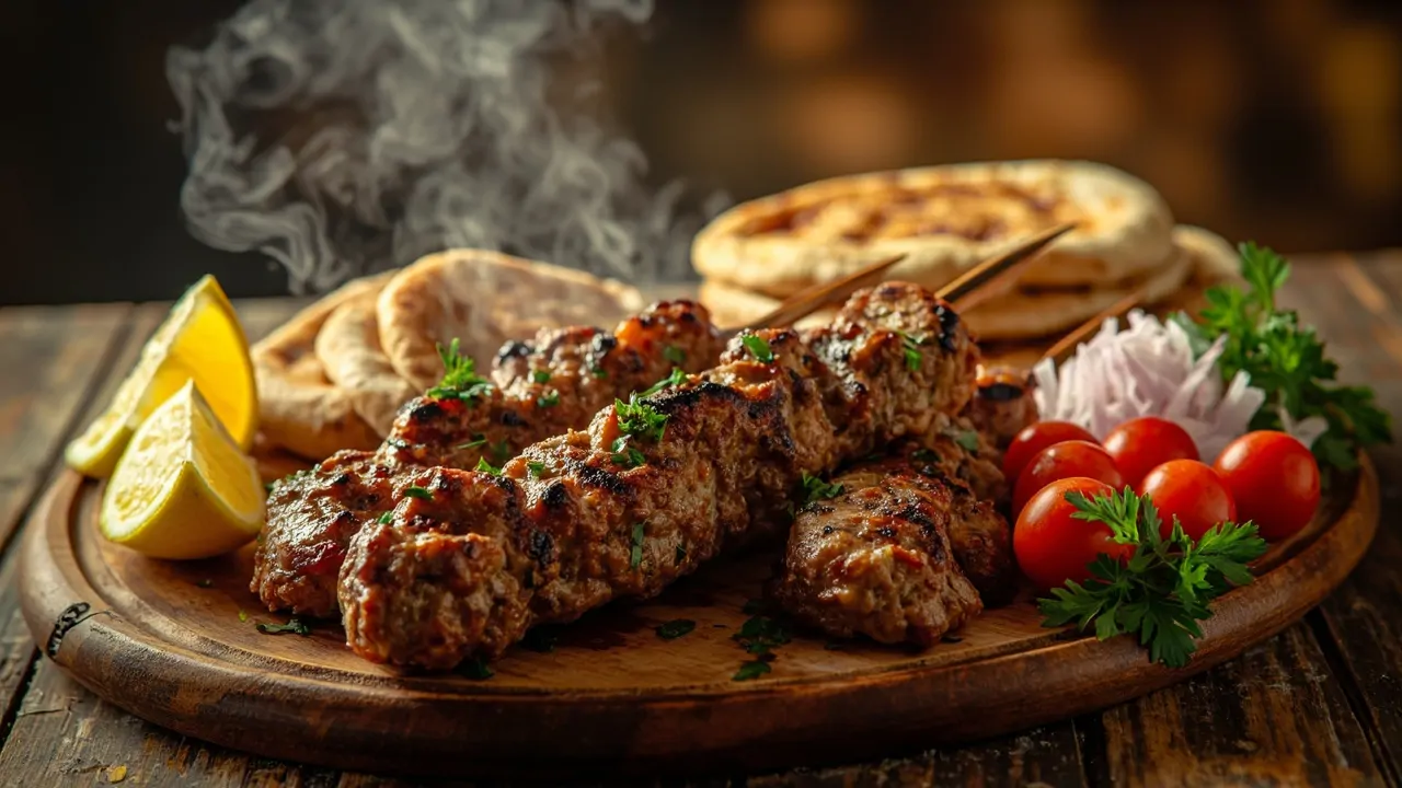 Kafta Libanesa (Brochetas de Carne Picada)